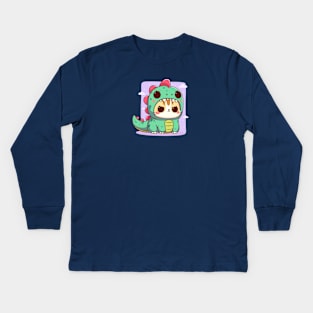 Roar and meow Kids Long Sleeve T-Shirt